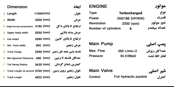 بیل مکانیکی دلتا راه ماشین مدل SC360-8